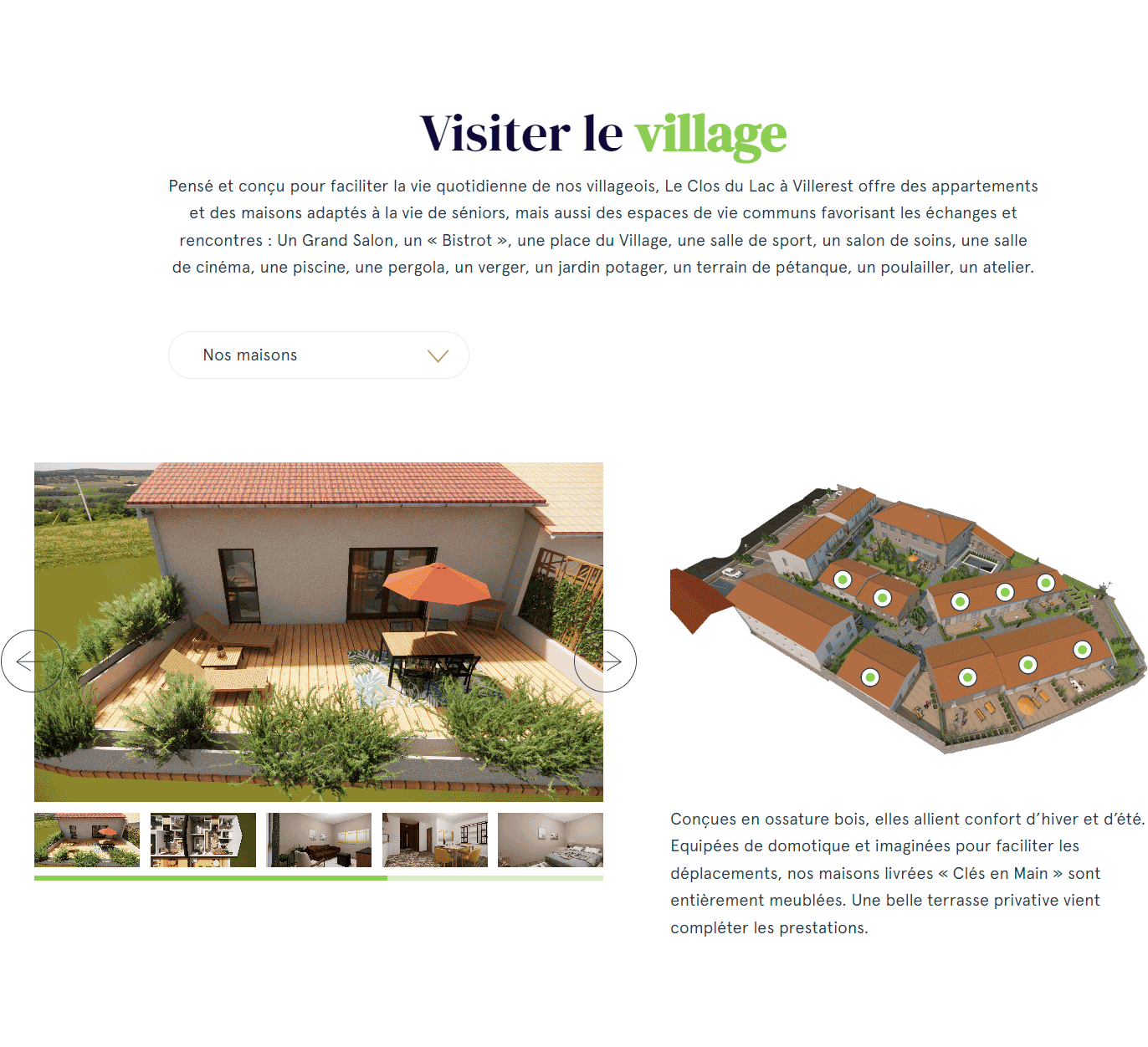 Visite d'un village sénior site web